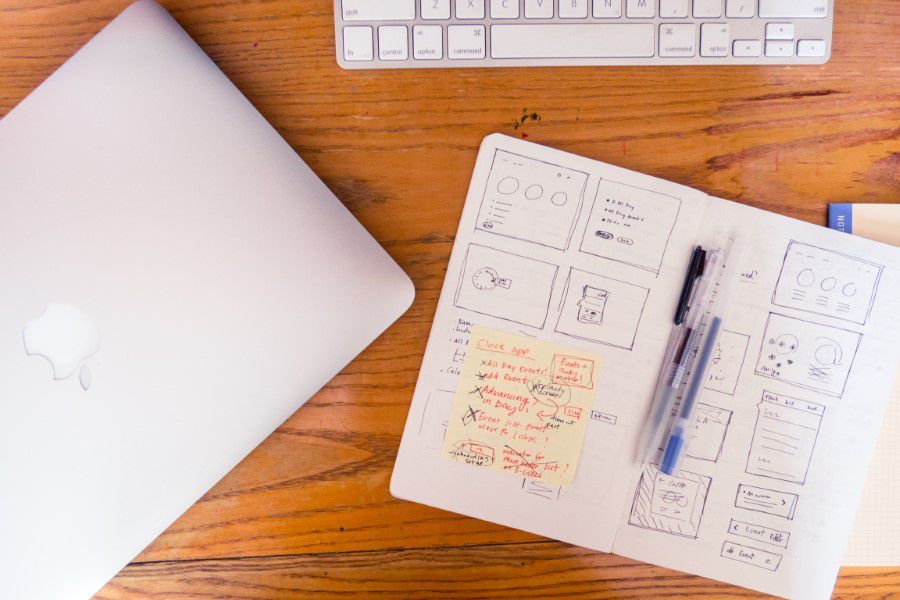 open notebook on desk